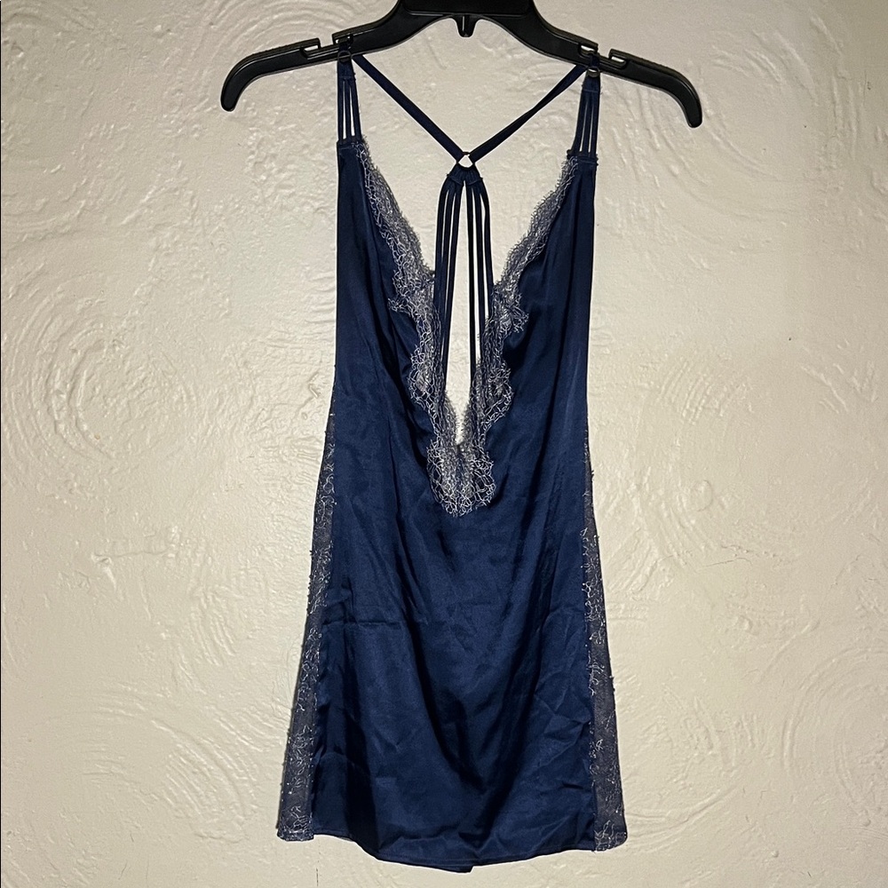 Victoria's Secret Midnight Blue Lace Chemise